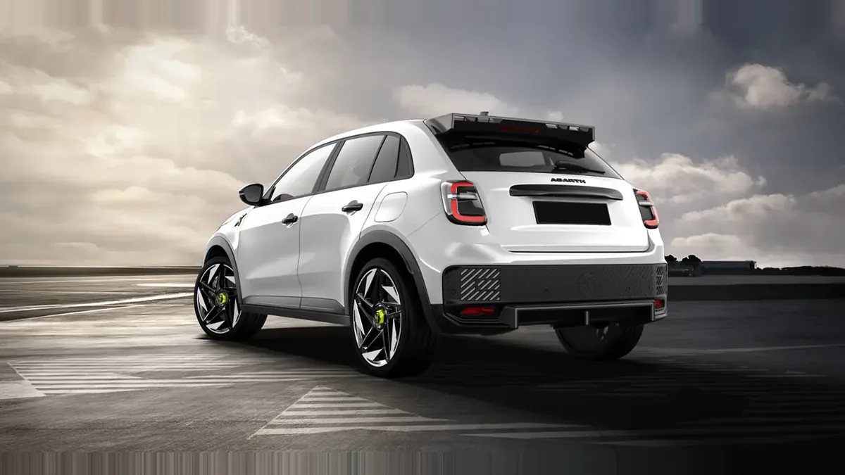 Abarth 600e Turismo en renting en Zaragoza — Delantera