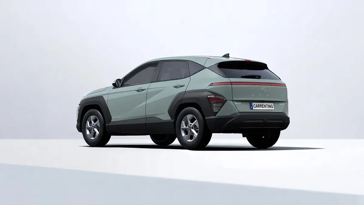 Hyundai Kona HEV 1.6 GDI Maxx DT 138CV en renting en Zaragoza — Delantera