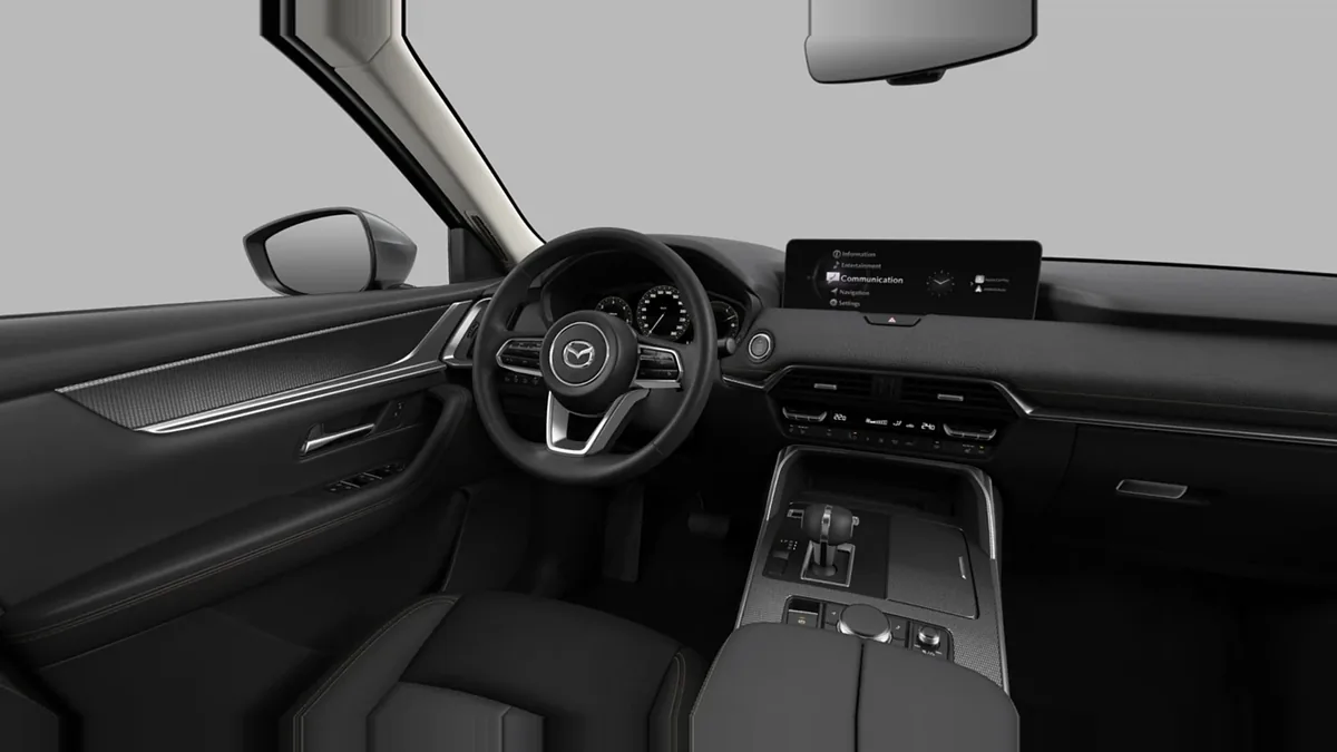 Mazda CX-60 e-Skyactiv D MHEV 8AT RWD Exclusive-Line en renting en Zaragoza — Interior