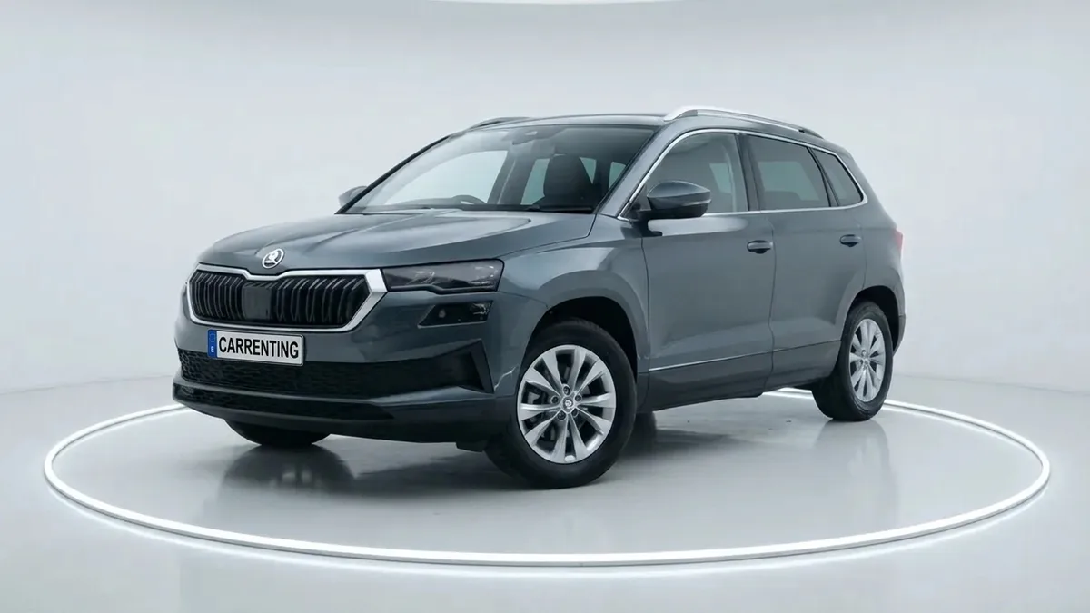 Škoda Karoq Selection 2.0 TDI 150cv 4x4 DSG en renting en Zaragoza — Delantera